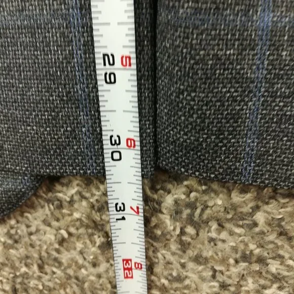 Brooks Brothers Sport Coat Italy Wool Windowpane Plaid Gray Blue 42R Fitzgerald - Picture 13 of 13